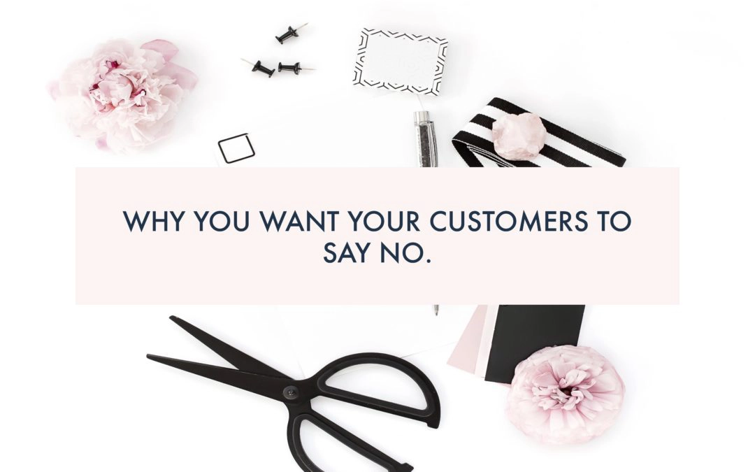 Why you want your customers to say NO.