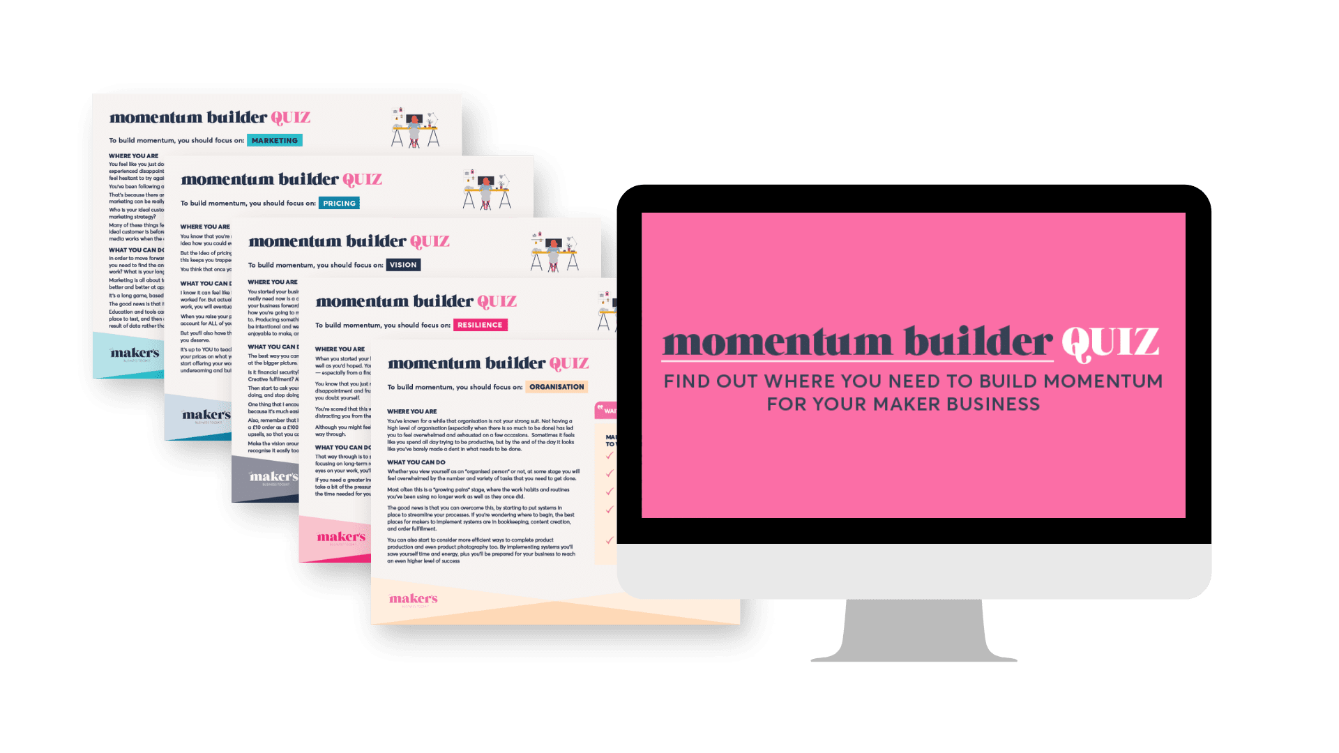 Momentum Builder Quiz from Maker's Business Toolkit