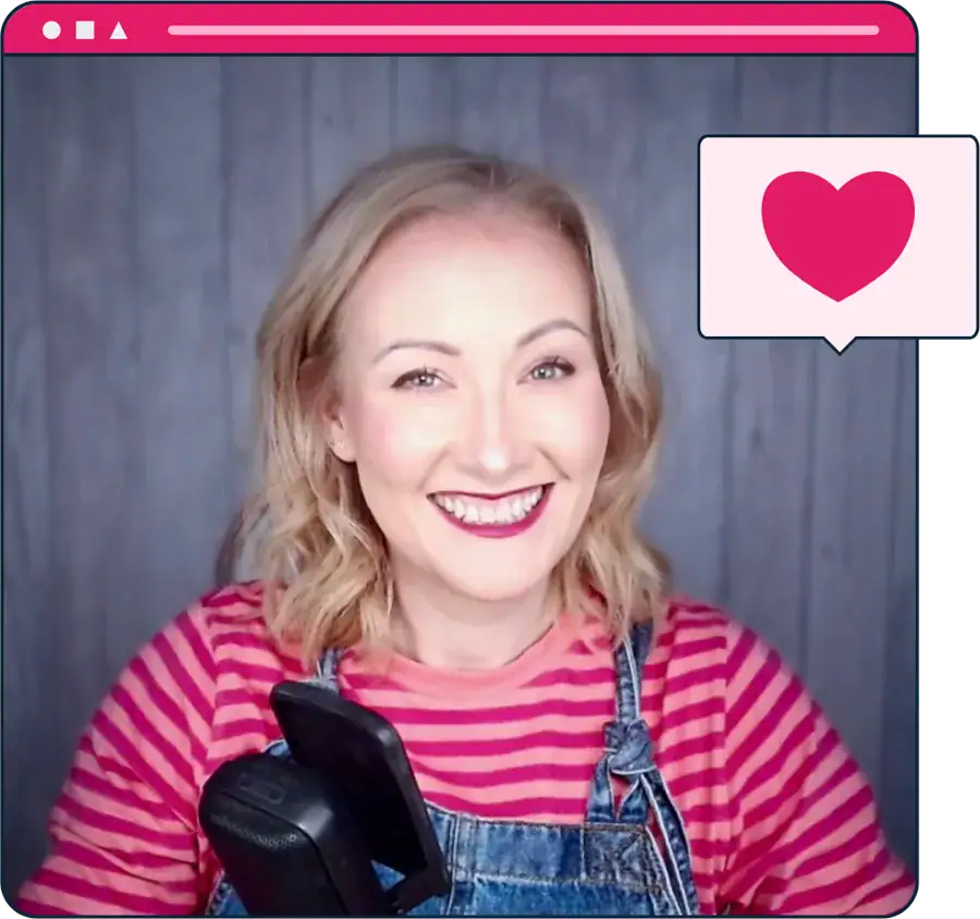 Nicola Taylor on a video call